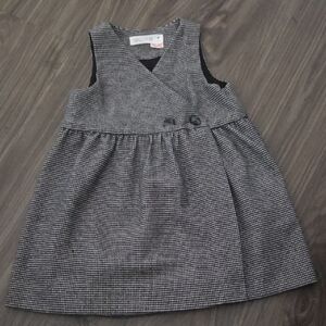Zara Gray V-neck Sleeveless Sundress